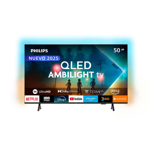 Televisor 50" Smart Tv Philips 50 Qled 4k Uhd Con Titan Os Philips