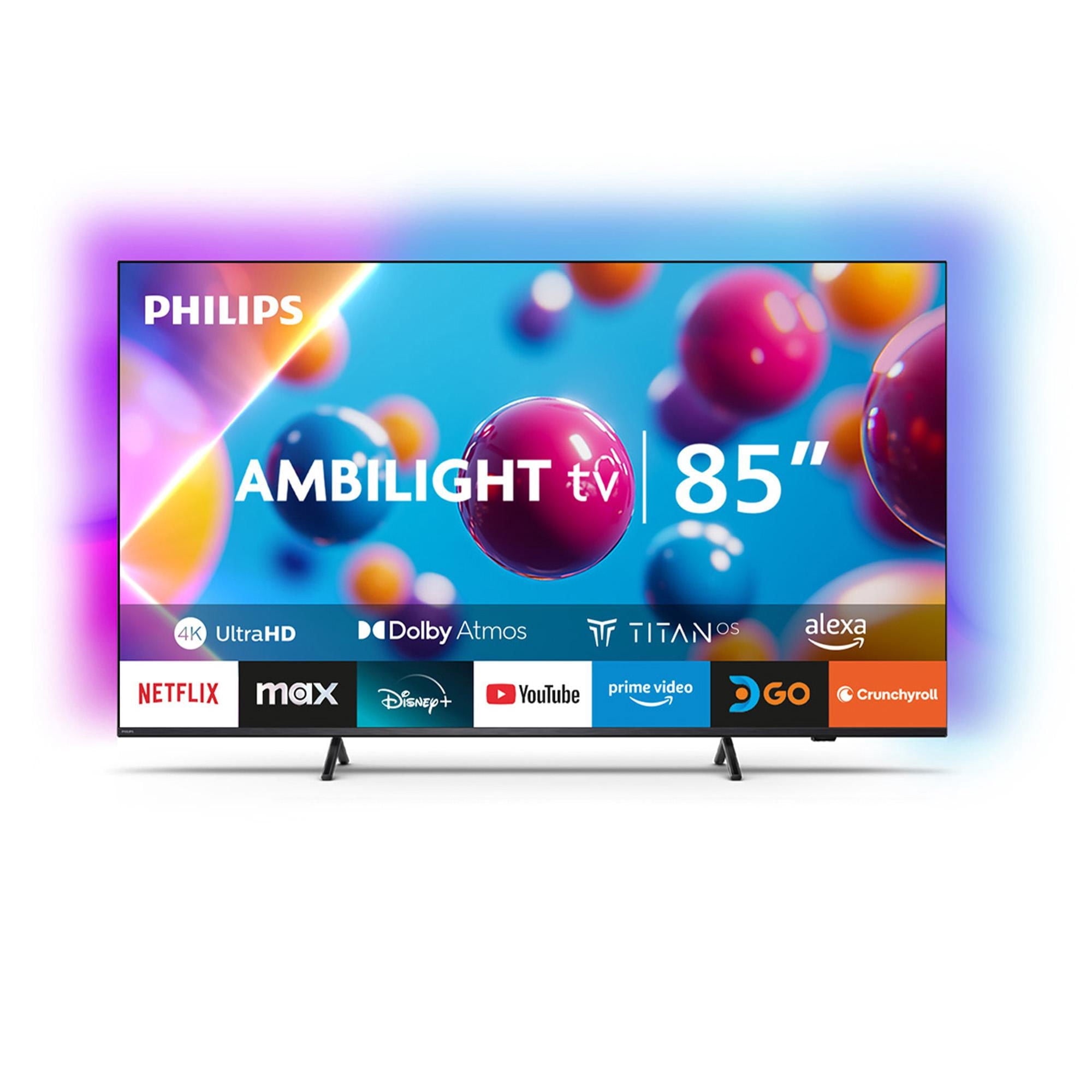 Televisor Philips Ambilight 85" - Foto real