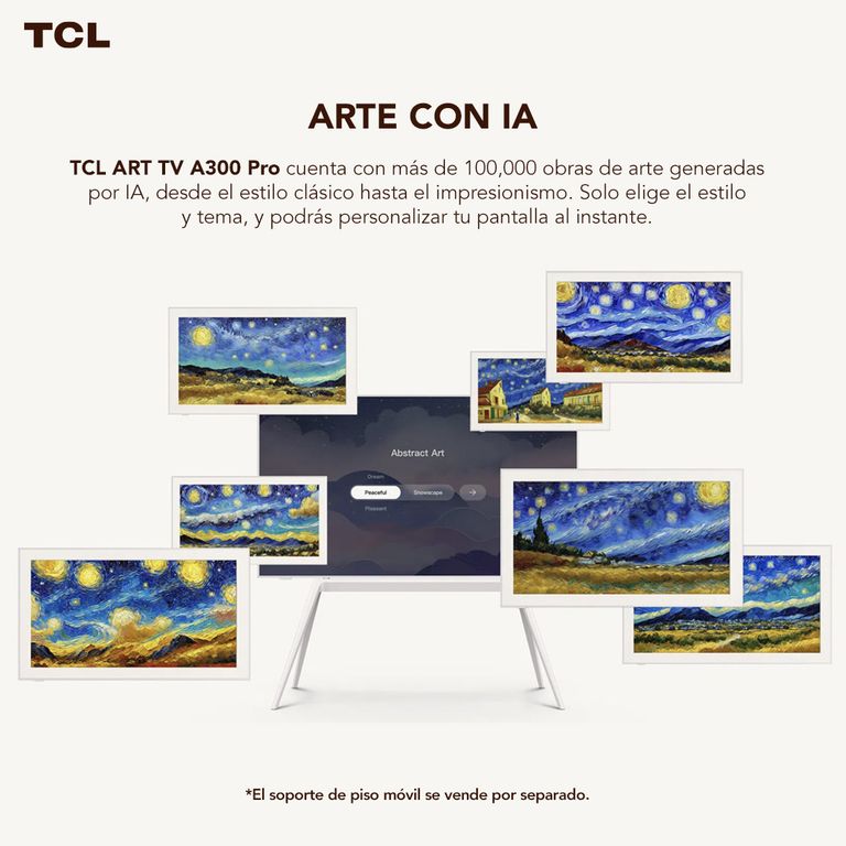 Tcl Smart TV 85" QLED ART TV A300 Pro Soundbar Incluido