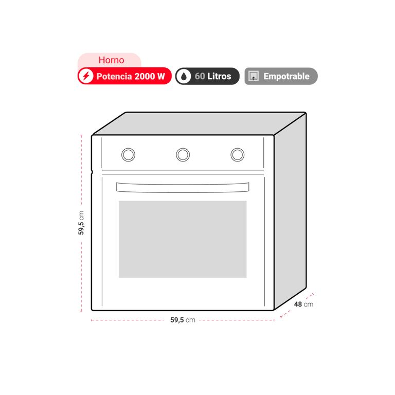 Albin Trotter Horno Eléctrico Empotrable Harburg