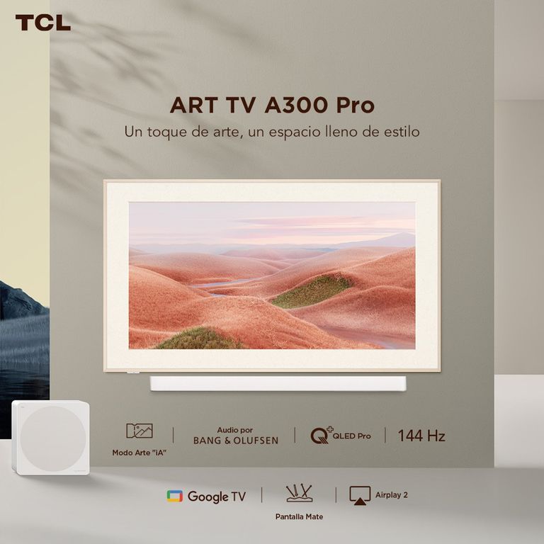 Tcl Smart TV 75" QLED ART TV A300W Pro + Soundbar y Subwoofer