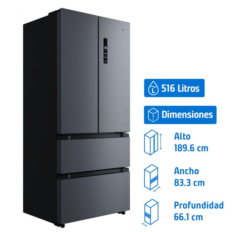 Teka Refrigerador French Door No Frost 516 Litros Inox RFD 77825 SS