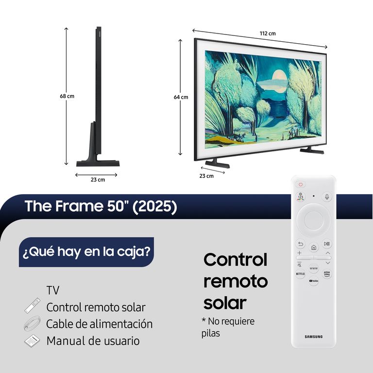 Samsung 50 The Frame LS03F QLED 4K Art Mode Vision AI Smart TV 2025