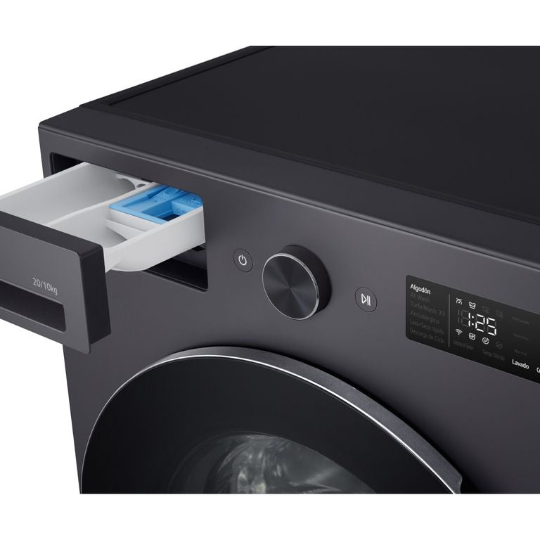 Lg Lavadora Carga Frontal 20Kg con AIDD™ WM20EGNTSPG