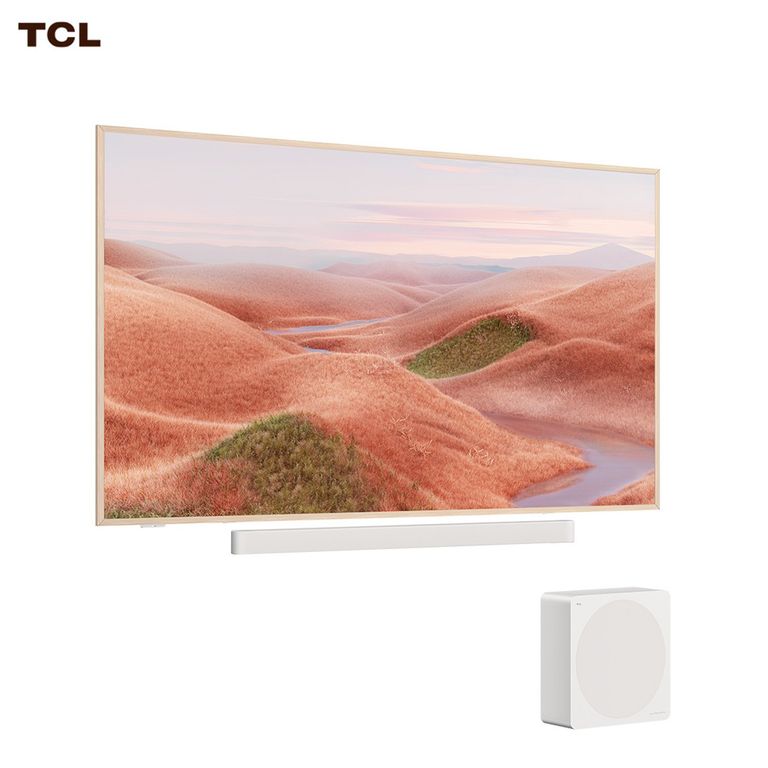 Tcl Smart TV 75" QLED ART TV A300W Pro + Soundbar y Subwoofer