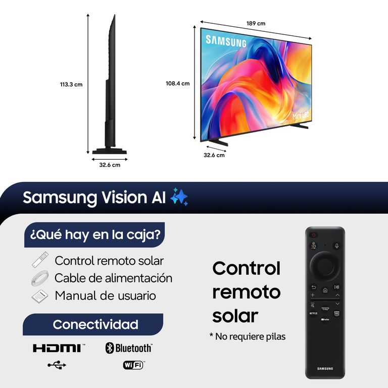 Samsung 85 Mini LED M75H 4K Smart TV 2026
