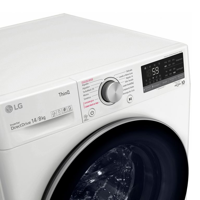 Lg Lavadora Secadora 14Kg8Kg con AIDD™ WD14WVC4S6