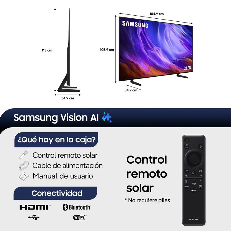 Samsung 83" OLED S85H 4K Vision AI Smart TV 2026.