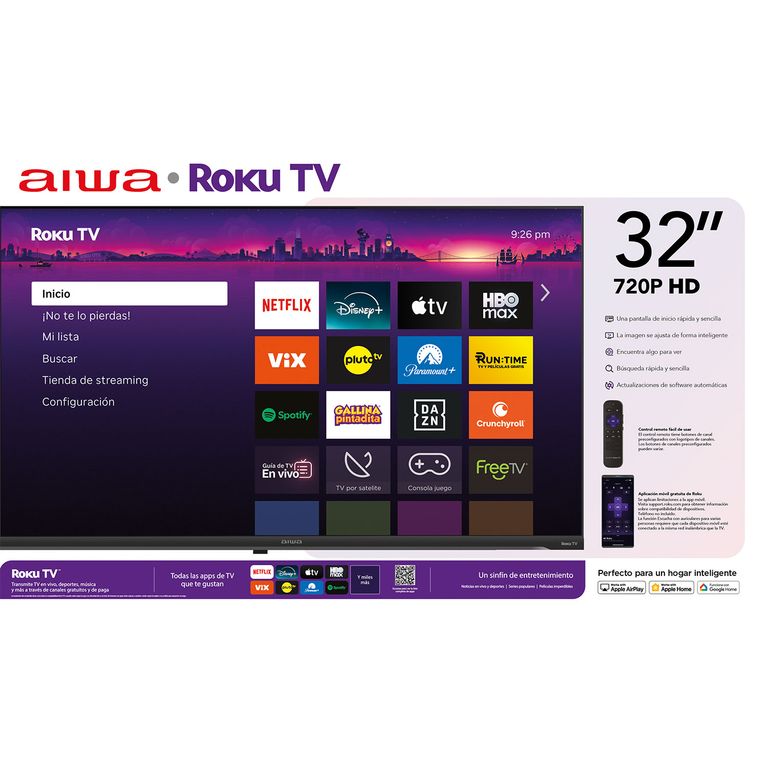 Aiwa Smart Tv 32 Hd Wifi Sistema Roku Tv