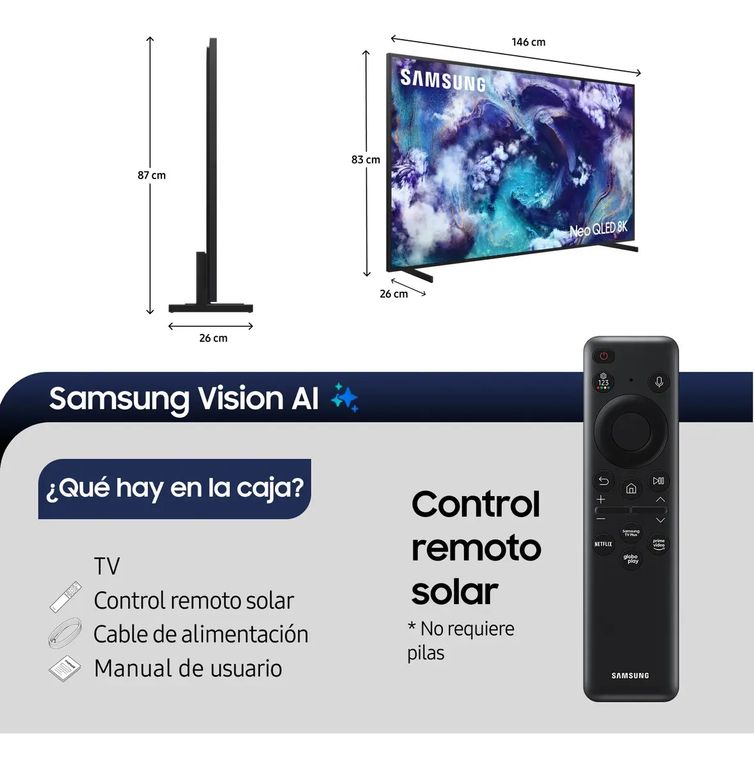 Samsung 65 Neo QLED Mini Led 8K QN900F Vision AI Smart TV 2025
