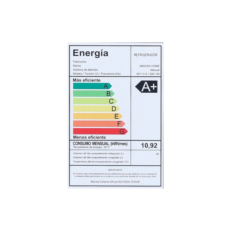 Maigas Frigobar 90 Litros Gris High Cooling DF1-113