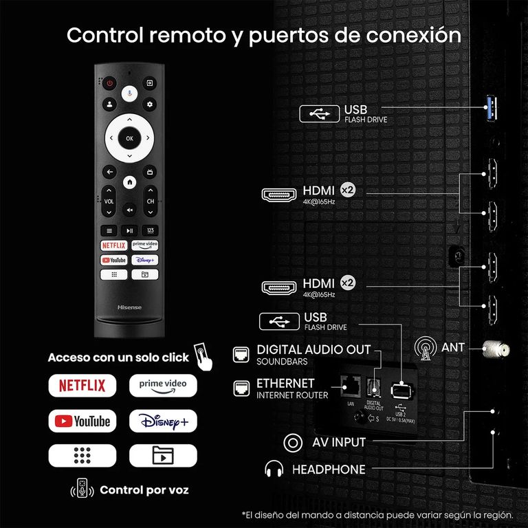 Hisense Televisor 75" ULED 4K GoogleTV 75U7QG PRO