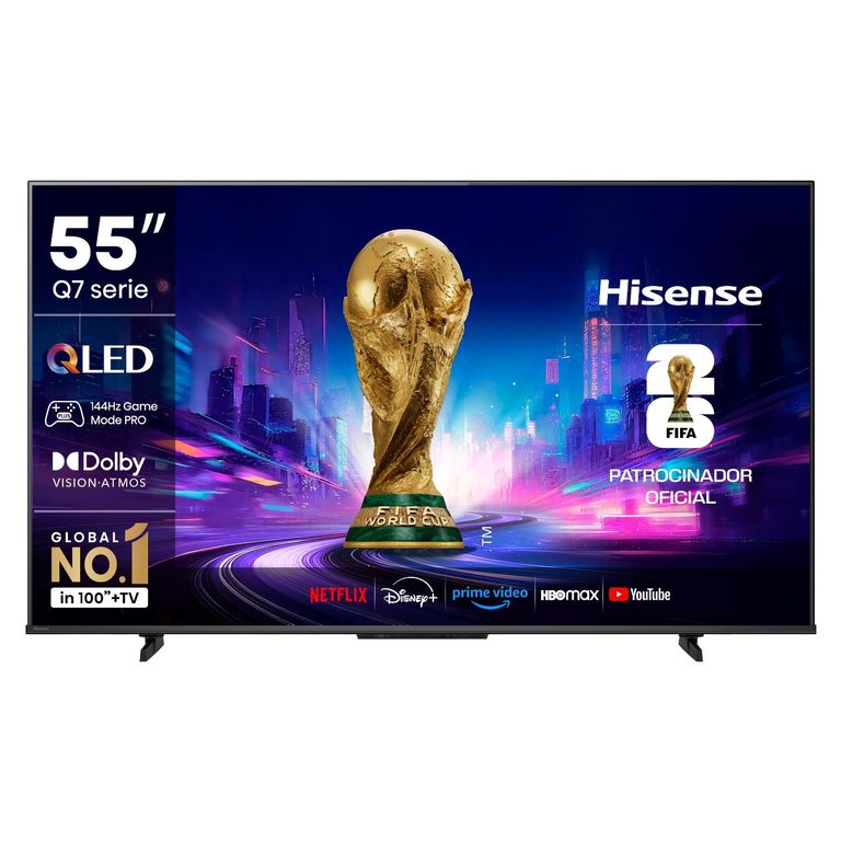 Hisense Smart Tv 55" QLED 4K UHD GOOGLE TV Gamer 144HZ 55Q7QG