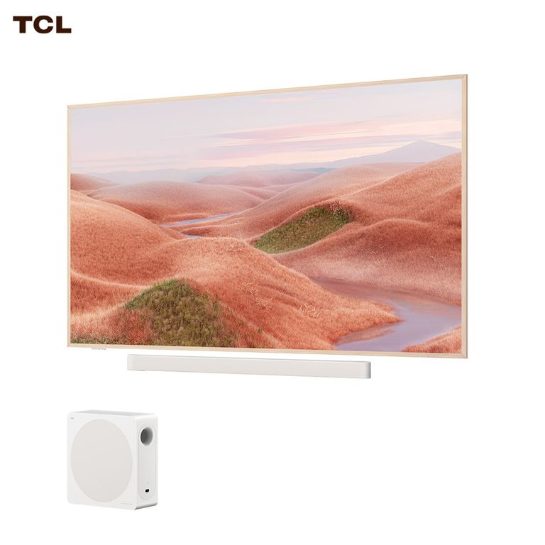 Tcl Smart TV 75" QLED ART TV A300W Pro + Soundbar y Subwoofer