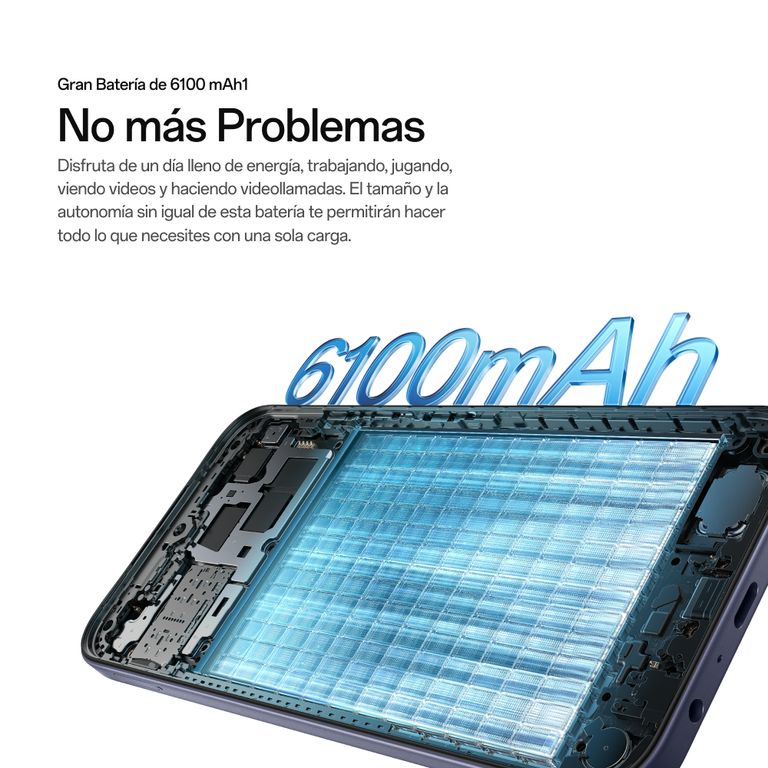 Oppo Celular A6X 4G 4+128GB Gris, Procesador Snapdragon, Batería 6100mAh, IP64, Smarthphone
