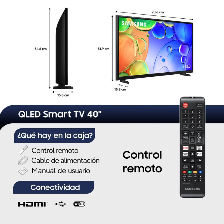 Samsung QLED Q5F Full HD Smart TV 2025 Negro 40.