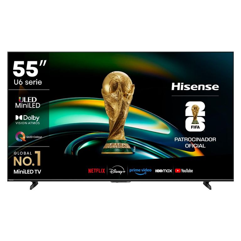 Hisense Smart Tv 55" QLED MINILED 4K UHD 55U6QV
