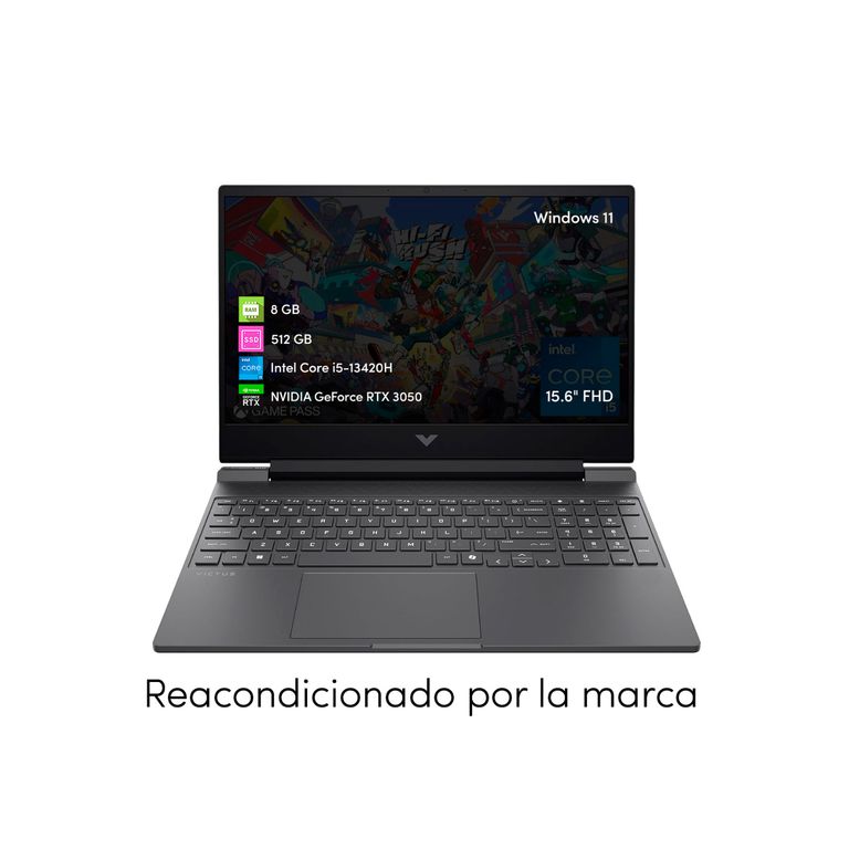 Hp Notebook Gamer Victus Intel Core i5 8GB 512GB SSD RTX3050 15.6 FHD W11