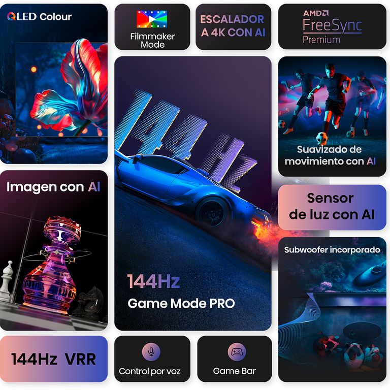Hisense Smart Tv 100" QLED 4K UHD GOOGLE TV Gamer 144HZ 100Q7QG