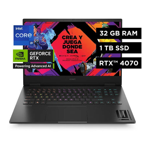 Hp Notebook Gamer Omen 16-wf1000la Intel Core i9 32gb Ram 1tb Ssd RTX4070 8gb Windows 11 Home